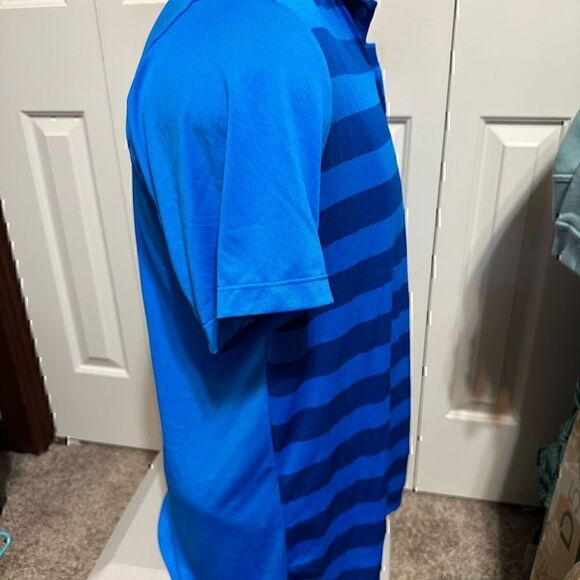 Nike Golf DriFit Blue Mens Large Short Sleeve Polo - Picture 3 of 5